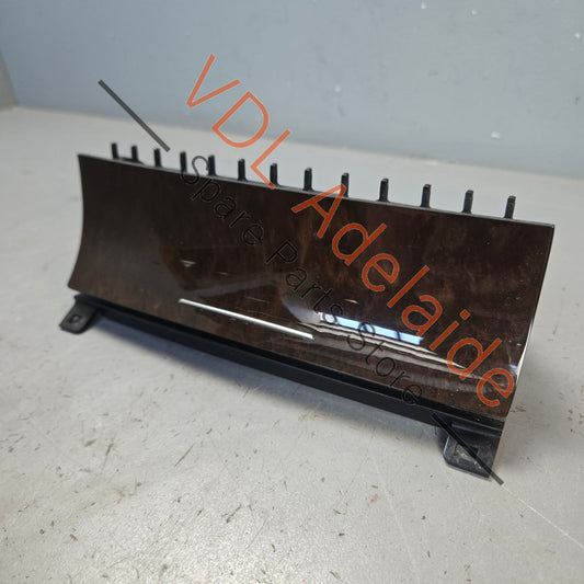 7P2863071B 7P2857351CMN3   VW Touareg 7P Centre Console Stowage Compartment Vavona Brown Woodgrain Inlay RHD