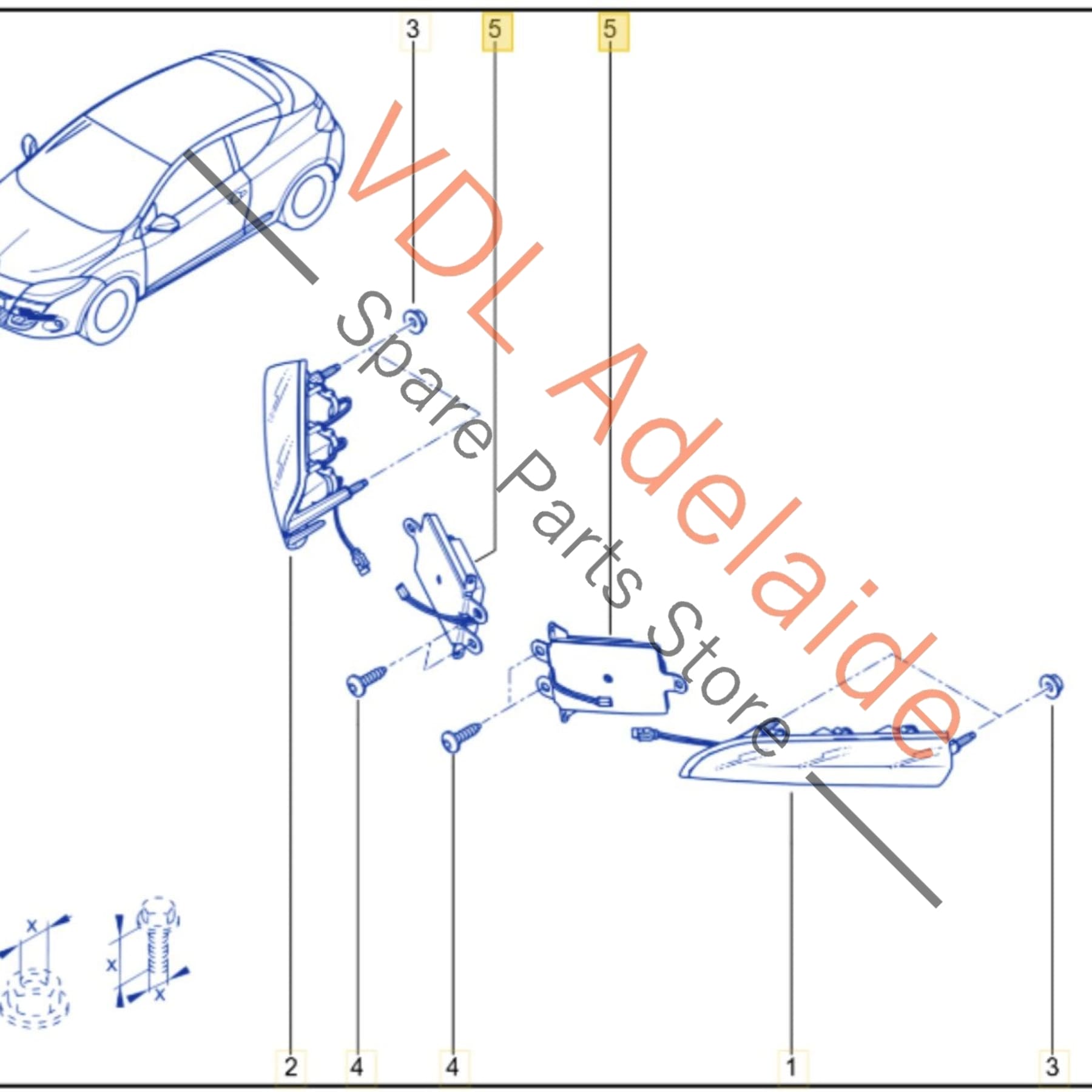 262319157R    Renault Megane 3 RS250 RS265 Front DRL Daytime Running Light Power Module 262319157R