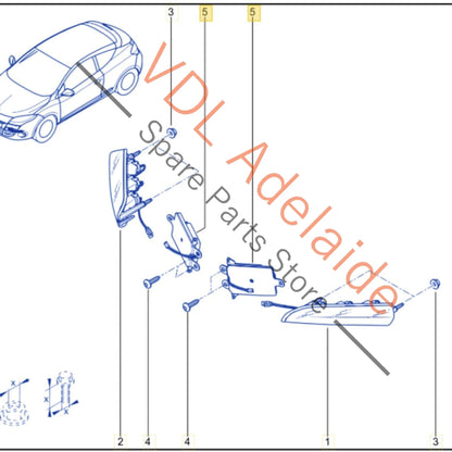 262319157R    Renault Megane 3 RS250 RS265 Front DRL Daytime Running Light Power Module 262319157R