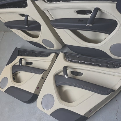 Bentley Bentayga Set of Door Trim Leather Hyde Colour Linen / Imperial Blue