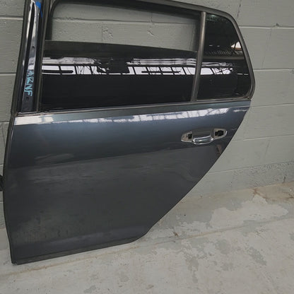 VW Golf MK7 Rear Left Door Shell Panel Dark Iron Blue Metallic 8P8P LD5G