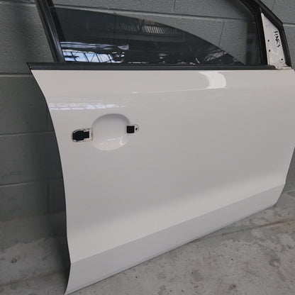 VW Polo 6R Front Right Door Shell Panel Candy White B4 / B9A