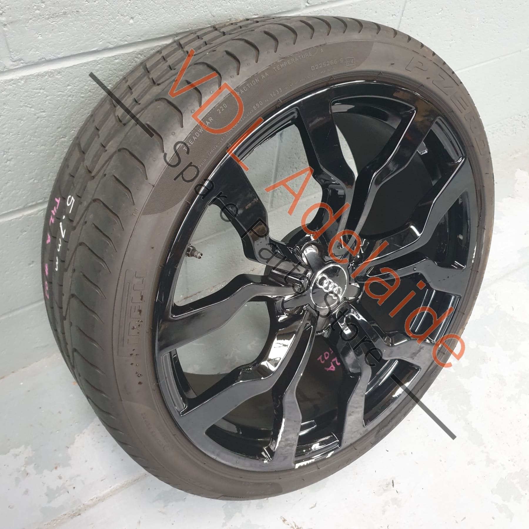 1x Audi R8 Genuine 19 x 11 Rear Alloy Wheel 10 Spoke Y Design Gloss Black