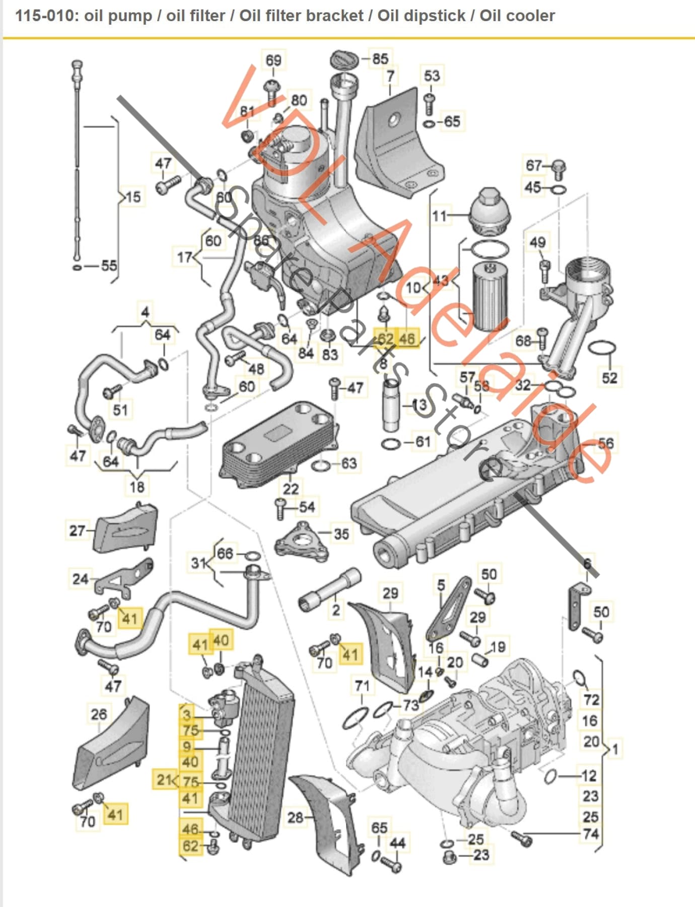 Audi R8 424 Engine Oil Cooler for Coupe 420117015A