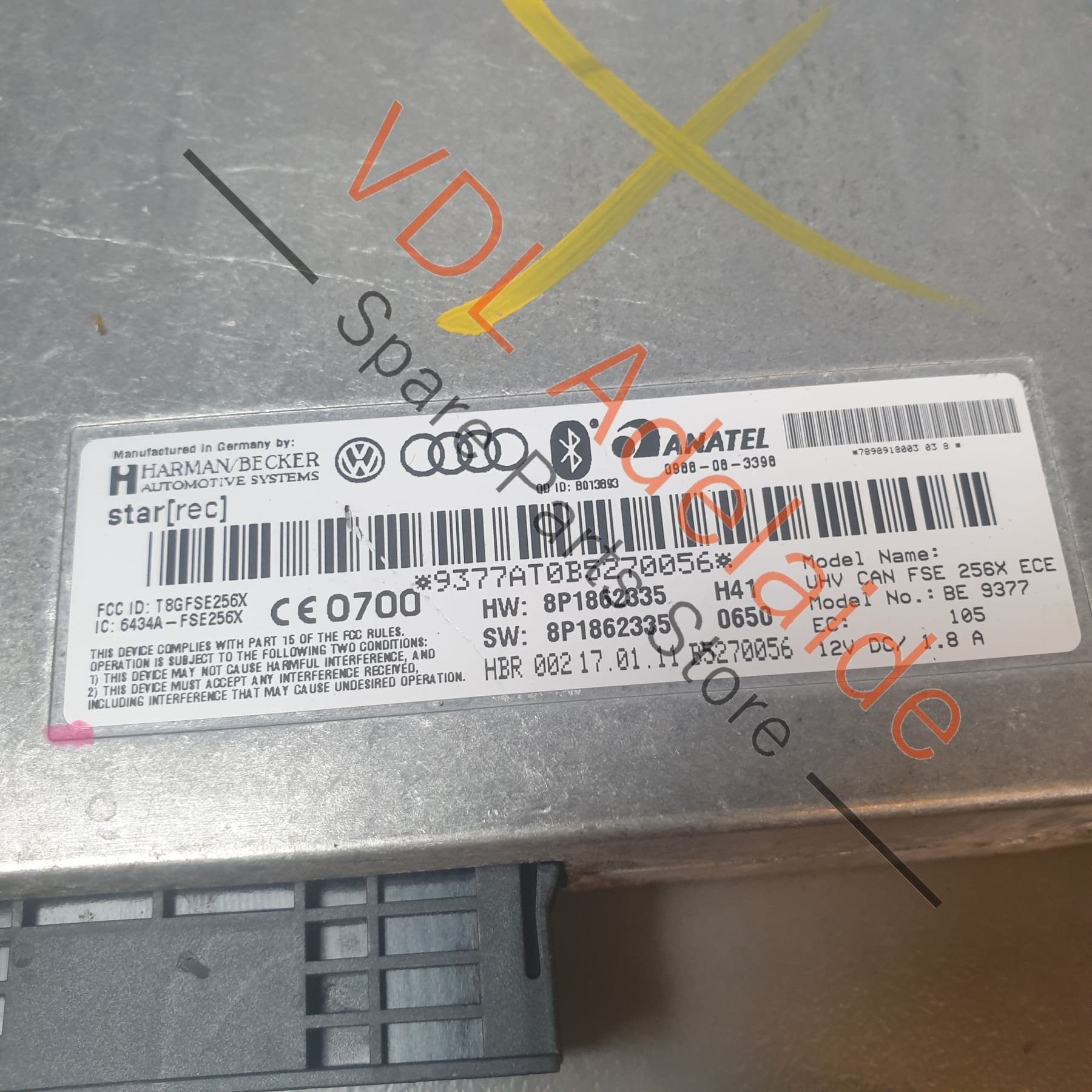 Audi R8 42 Bluetooth Interface Control Module 8P1862335A