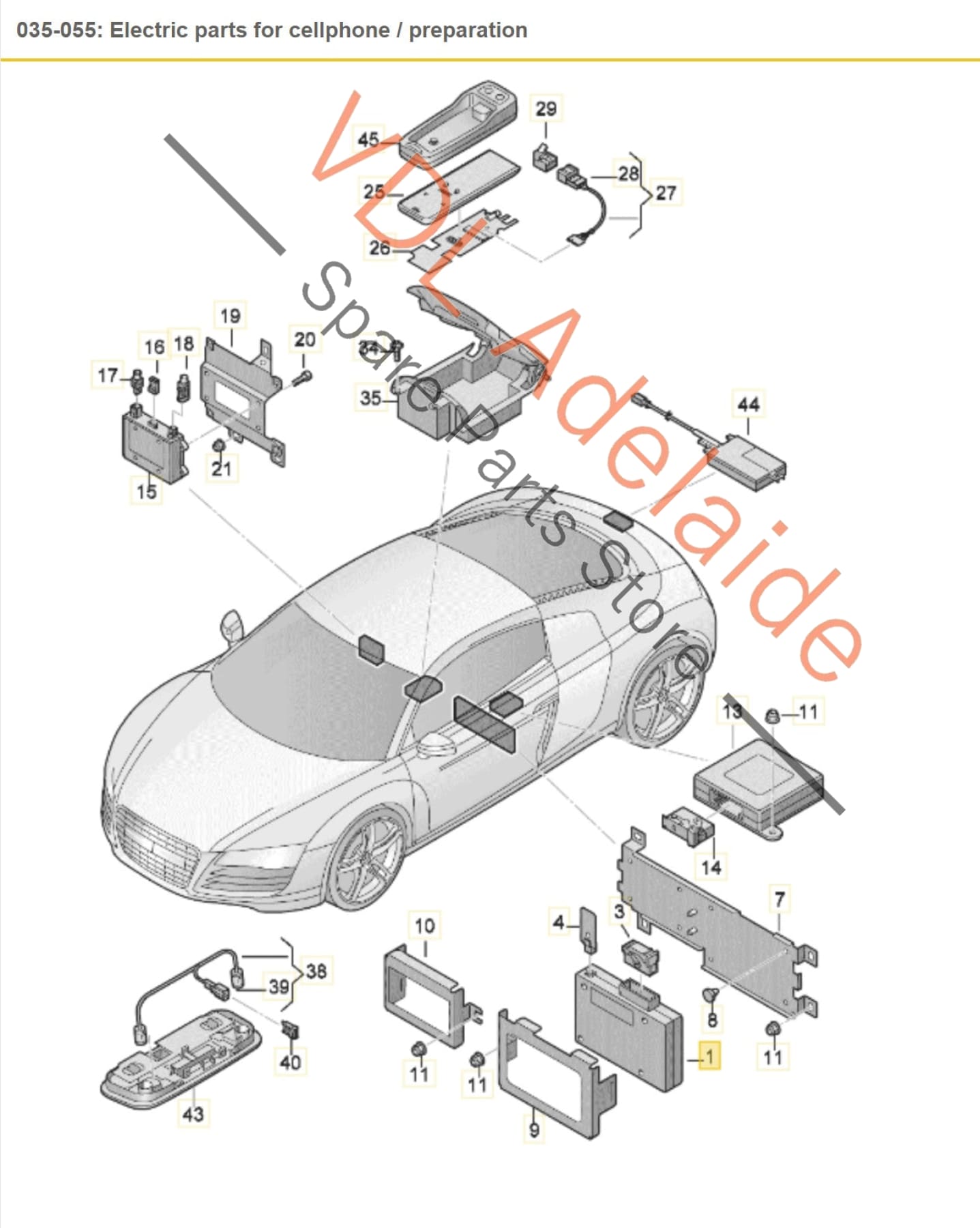 Audi R8 42 Bluetooth Interface Control Module 8P1862335A