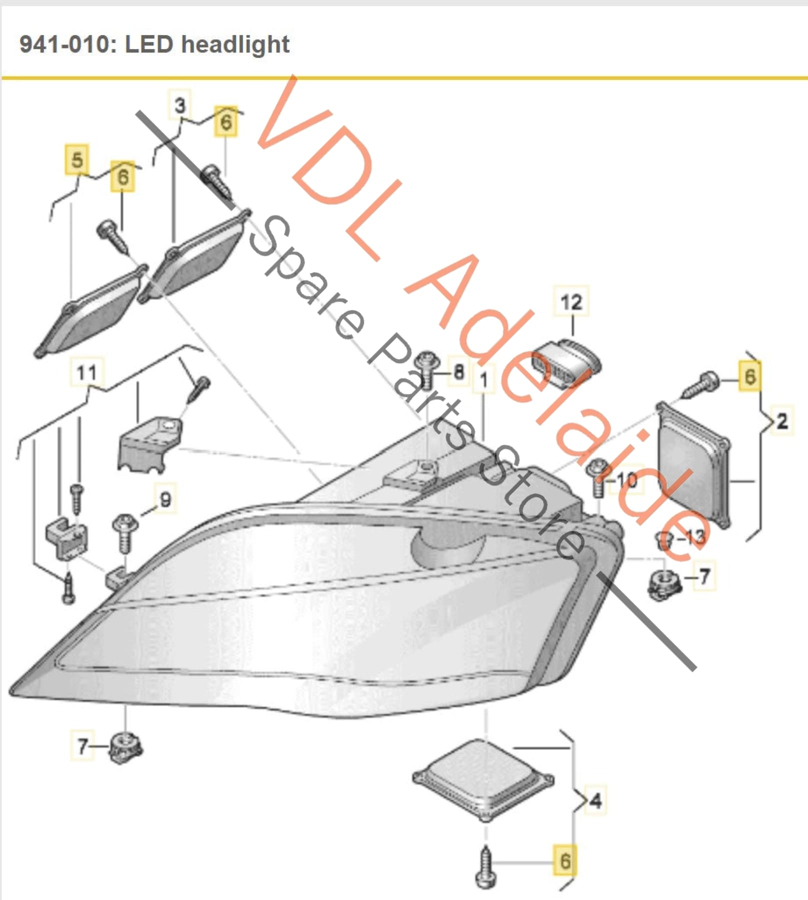 Audi R8 42 Ballast Power Control Module for Turn Signal LED Headlight 420907472D