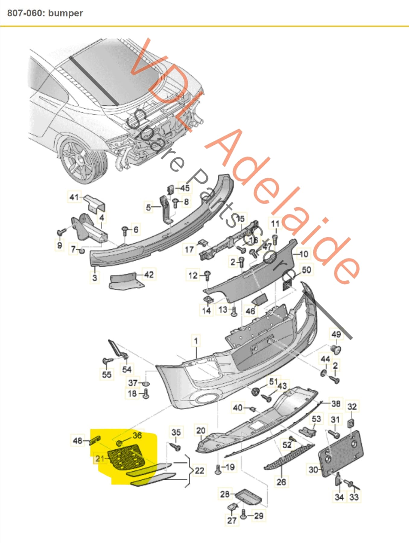 Audi R8 42 Rear Right RHS Bumper Lower Grille Vent Trim Insert 420807697B
