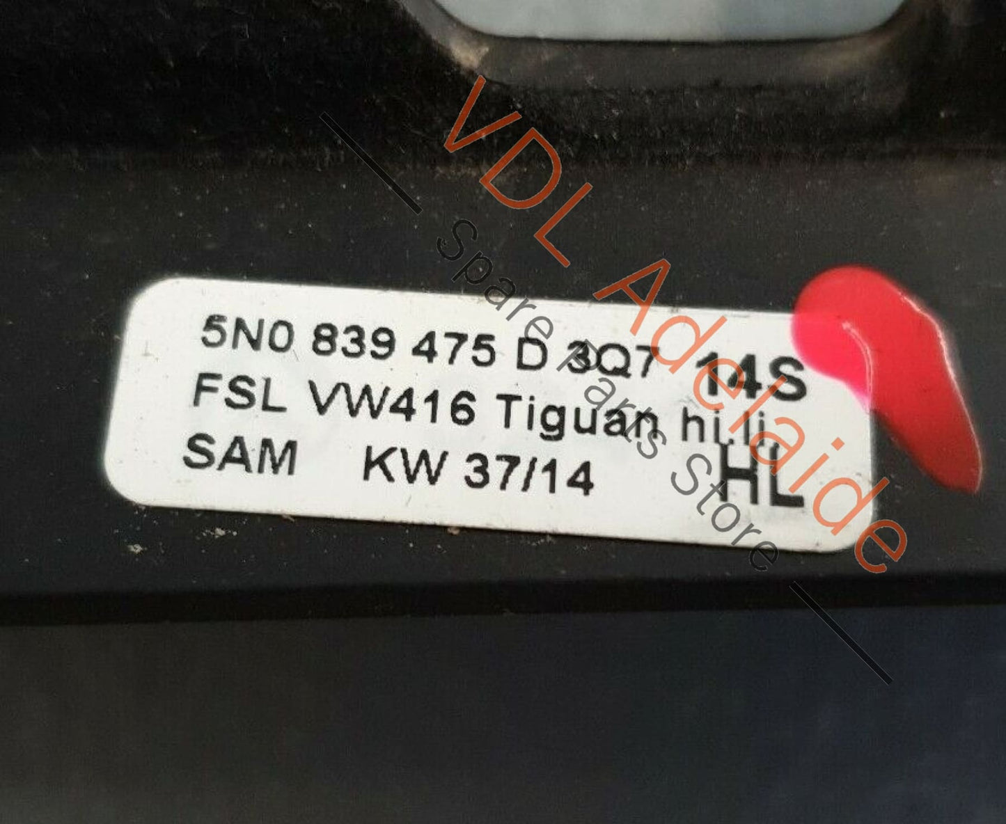VW Tiguan R 5N Left Rear Window Door Chrome Trim Molding Weather Strip Seal JES 5N0839475D3Q7