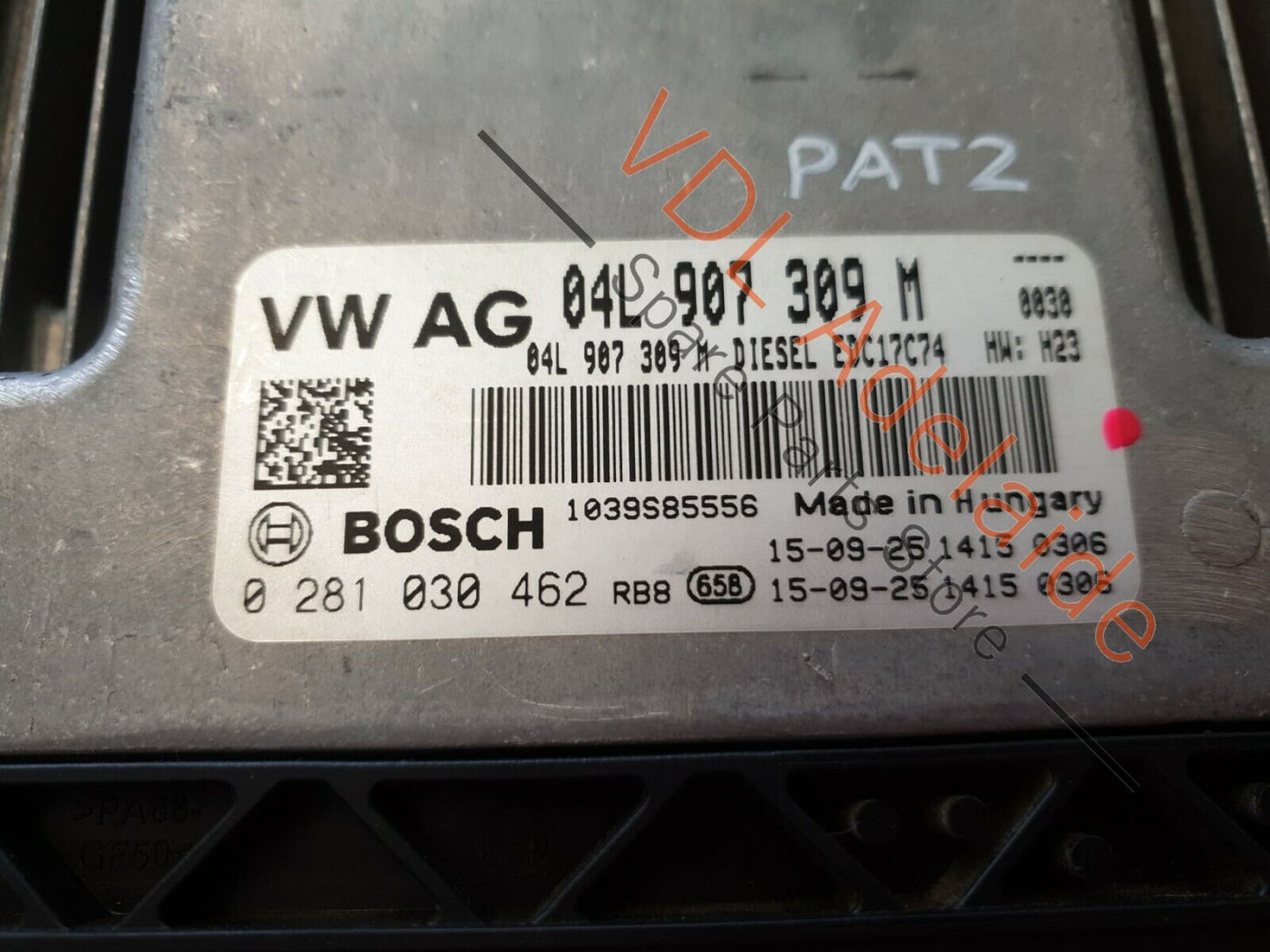 VW Passat B8 3G DFCA 2.0L TDI Engine Control Unit ECU 04L907309M PAT2 04L907309M