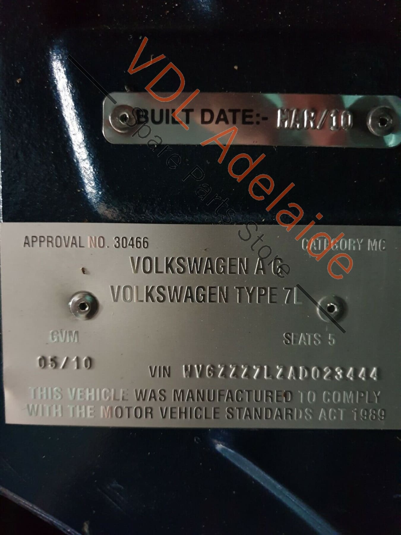 Volkswagen VW Touareg 7L R50 Drivers Door Lock Cover Cap 7L6837879 REG4 7L6837879