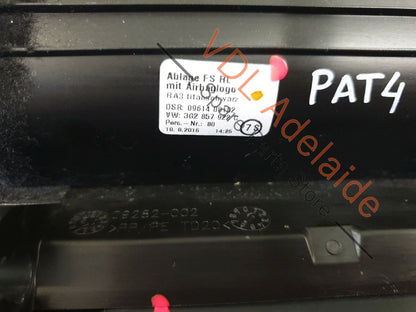 VW Passat R-Line B8 3G Right Dash Coin Storage Compartment 3G2857922C PAT4 3G2857922C