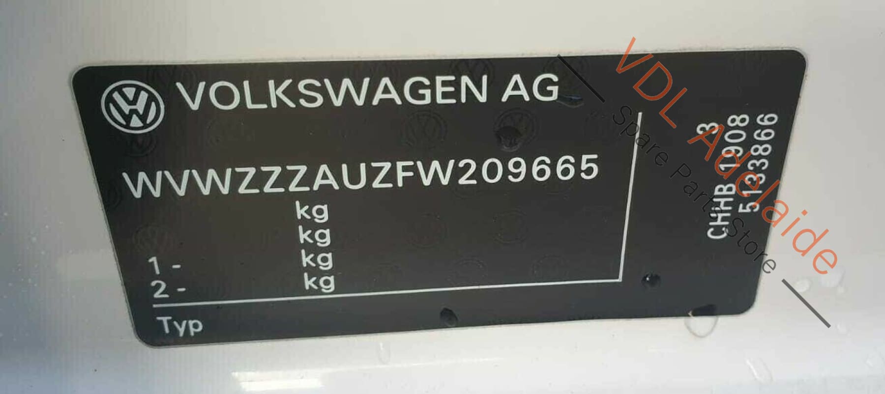 Volkswagen VW Golf GTi Mk7 Passenger Right Side Door Handle ARN4 5G0837206N