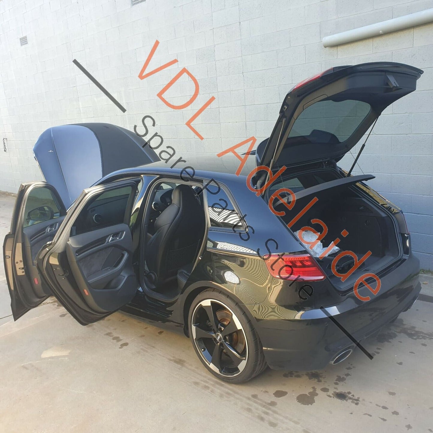 Audi RS3 8V B Pillar Trim Exterior Left Front Door Gloss Black 8V4837901A