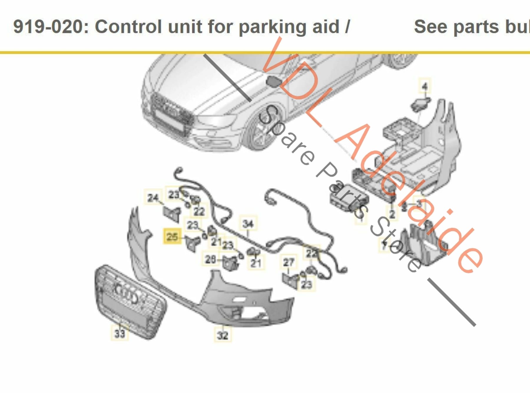 Audi RS3 8V Front Right Inner Parking Sensor Support Bracket 8V4919268B 8V4919268B