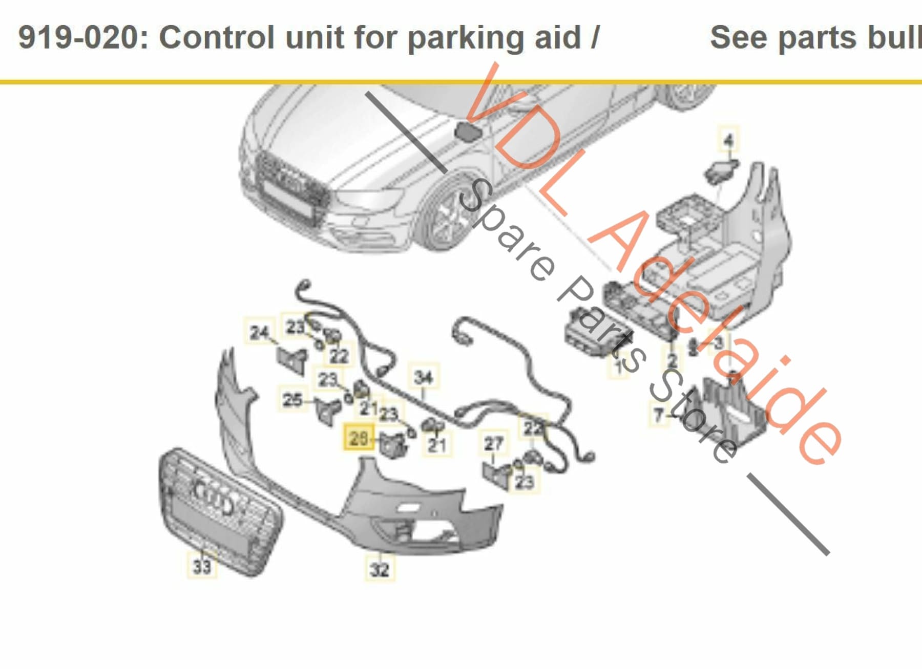 Audi RS3 8V Front Left Inner Parking Sensor Support Bracket 8V4919267B 8V4919267B