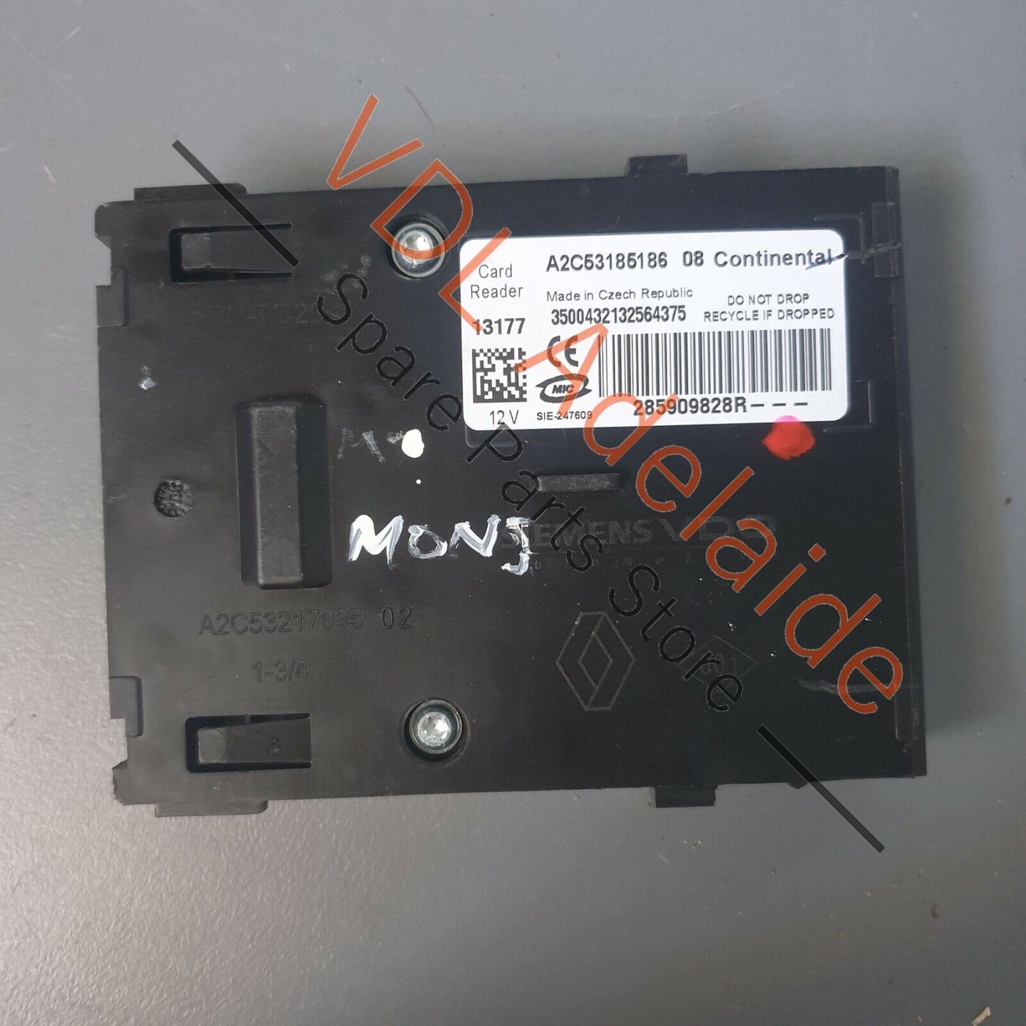 Renault Megane 3 X95 RS265 REST-BADGE Ignition Card Reader 285909828R MON5 285909828R