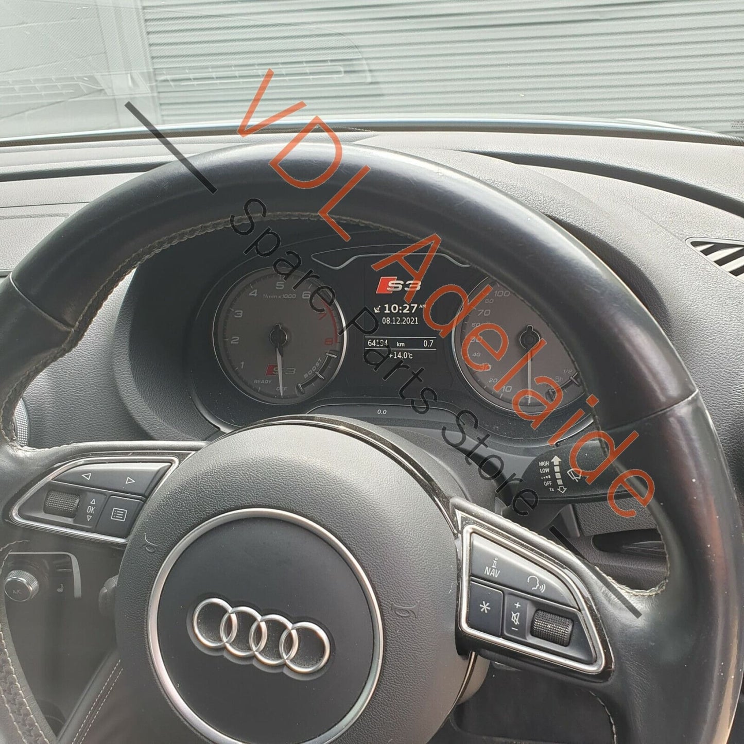 Audi S3 8V Exterior Front Door Corner Trim Moulding Gloss Black LHS Left Front 8V5837637A