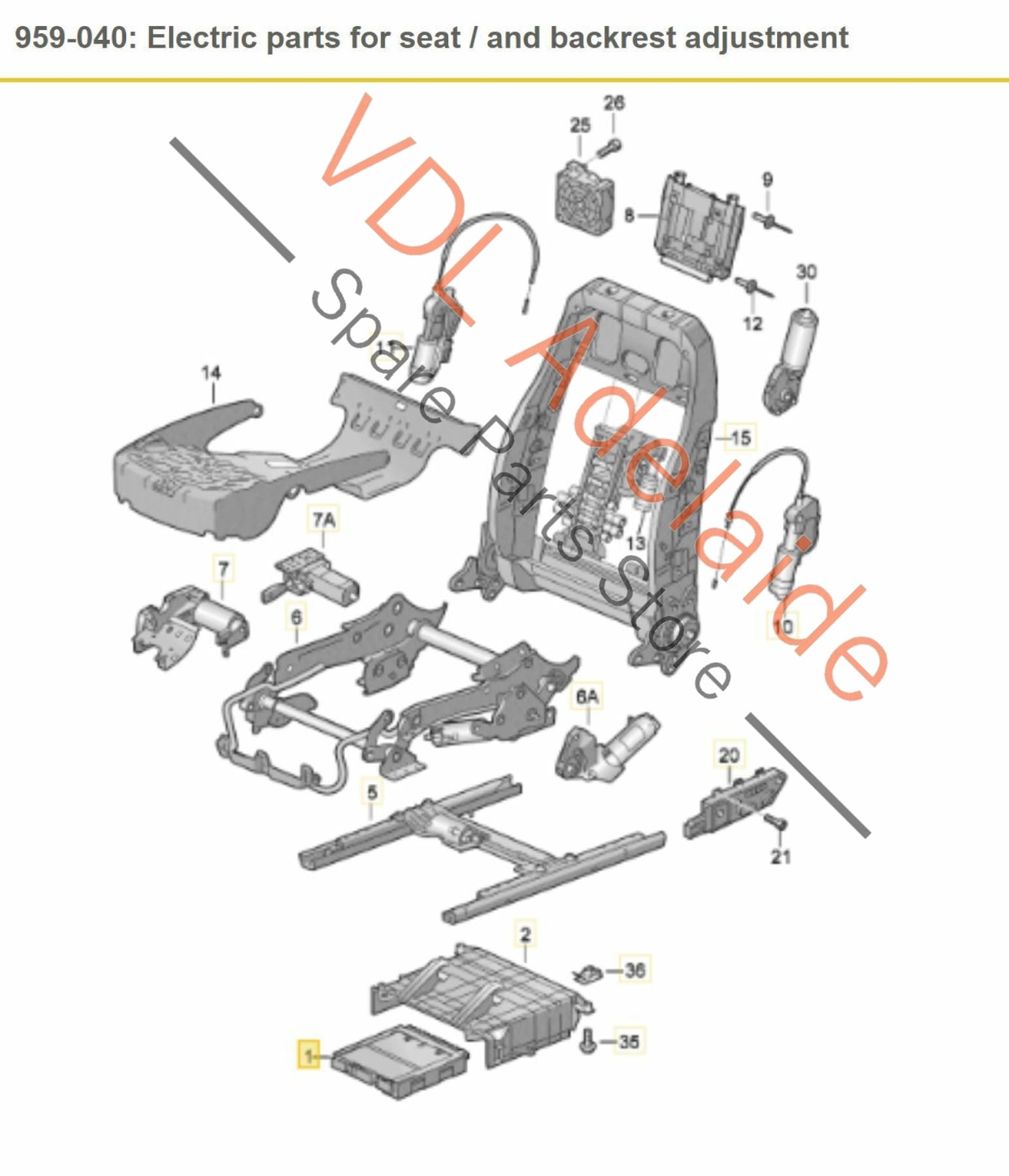 Cayenne Touareg 7L Control Unit for Memory Seat and Backrest Adjustment 7L0959760