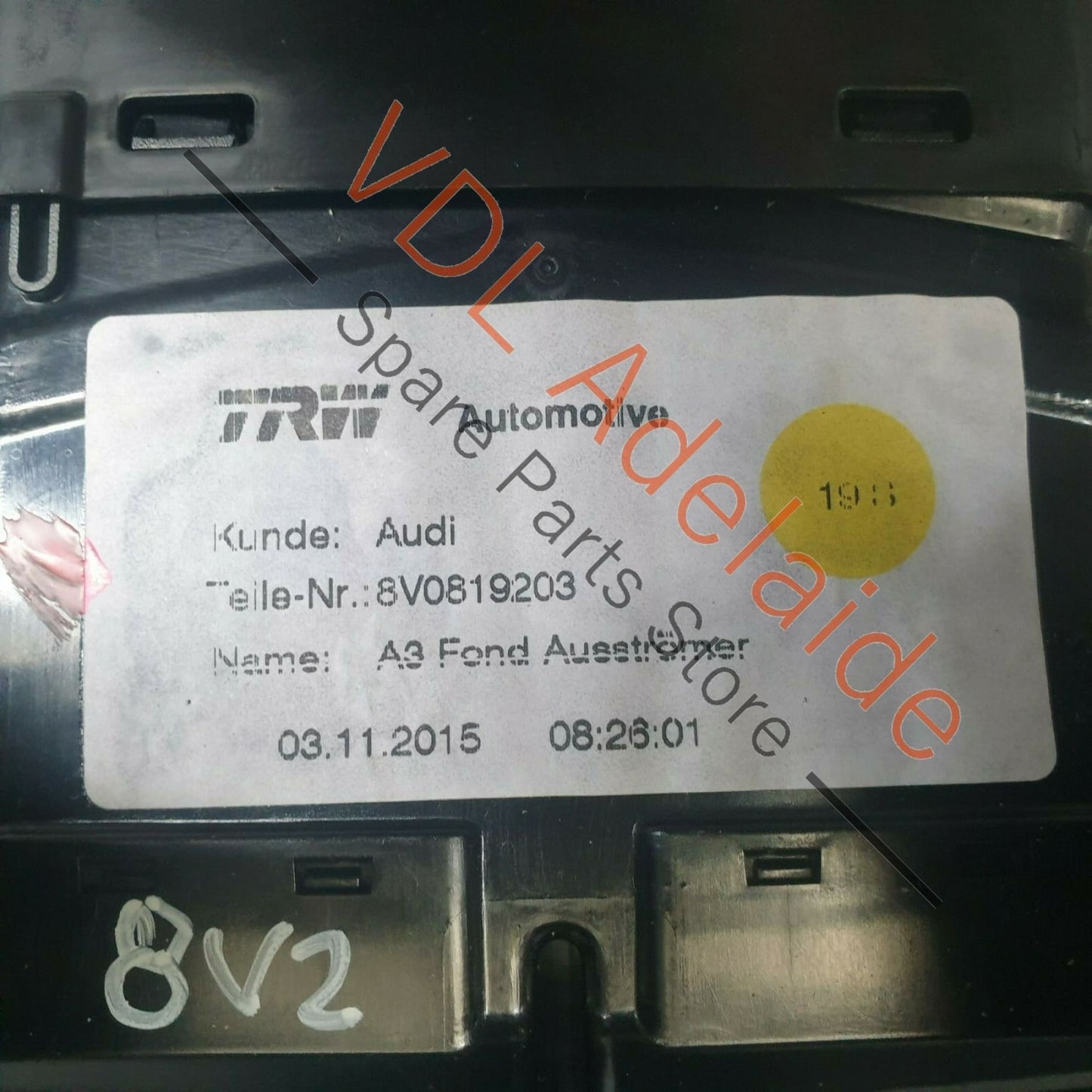 Audi A3 S3 RS3 8V Back Seat Rear Passenger AC Air Vent 8V0819203 6PS