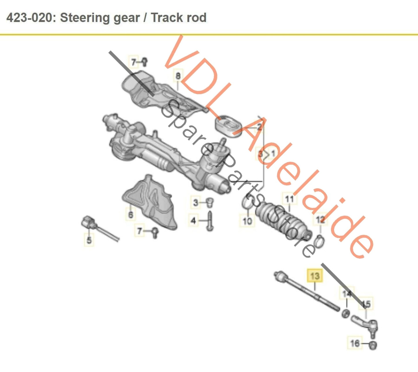 VW Volkswagen Audi Skoda Seat Porsche Pair of NEW Track Rod Tie Rod Rack Ends 1K0423810A