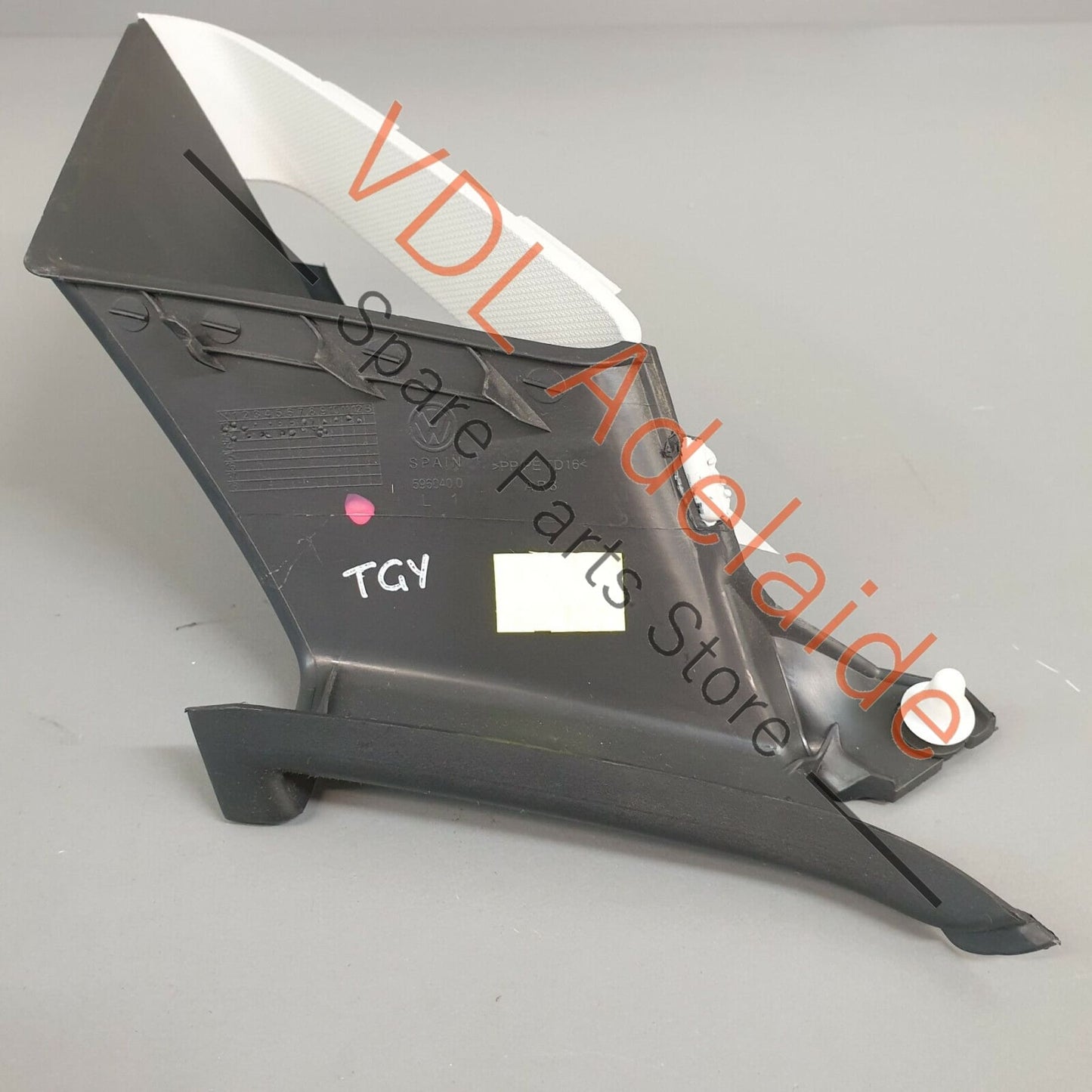 VW Golf MK7 Wagon Left Lower Interior Trim For A-Pillar, Titanium Black, Grey 5G0868143B