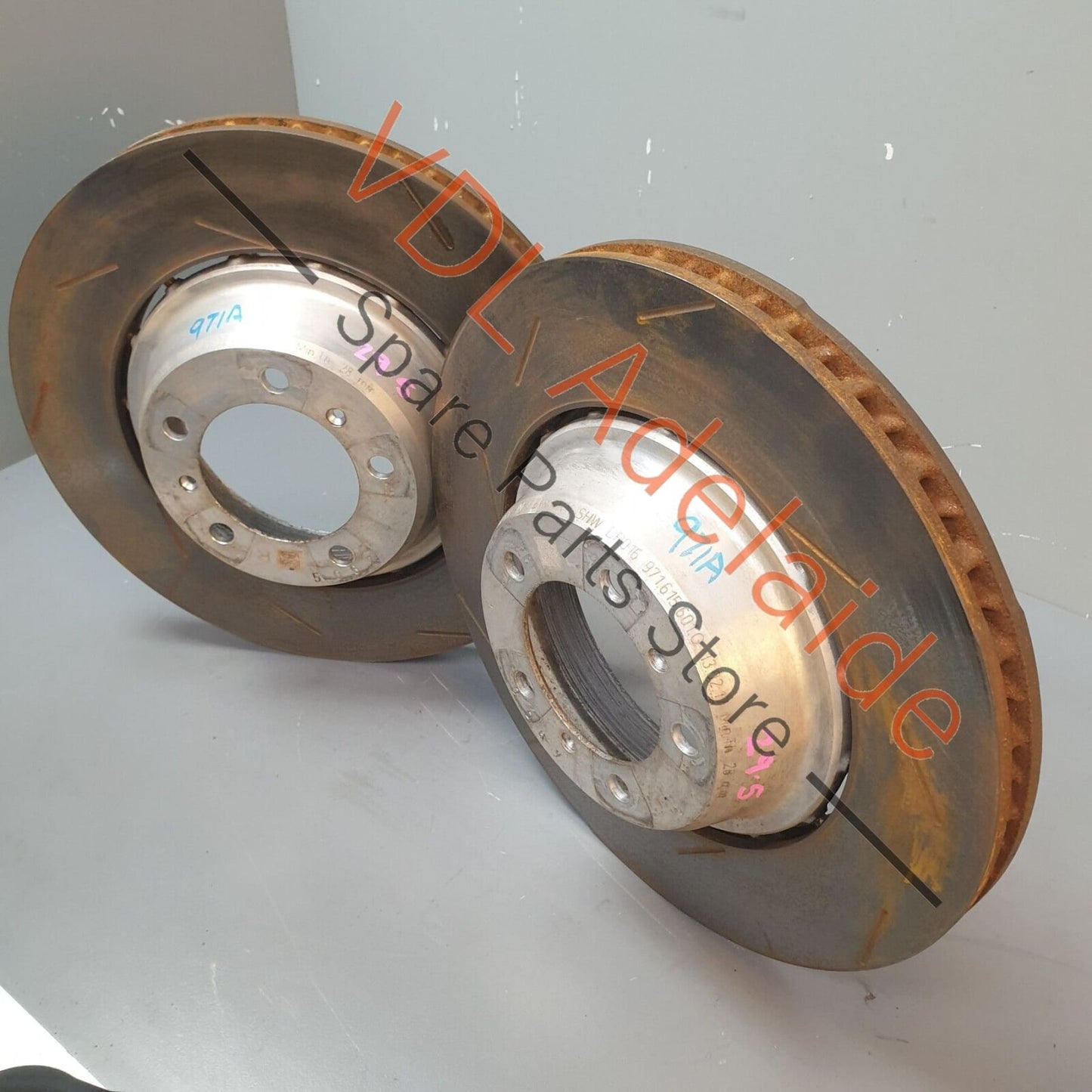 Porsche Panamera Turbo 971 Pair of Rear Disc Rotors 380mm x 30mm Slotted 971615602G