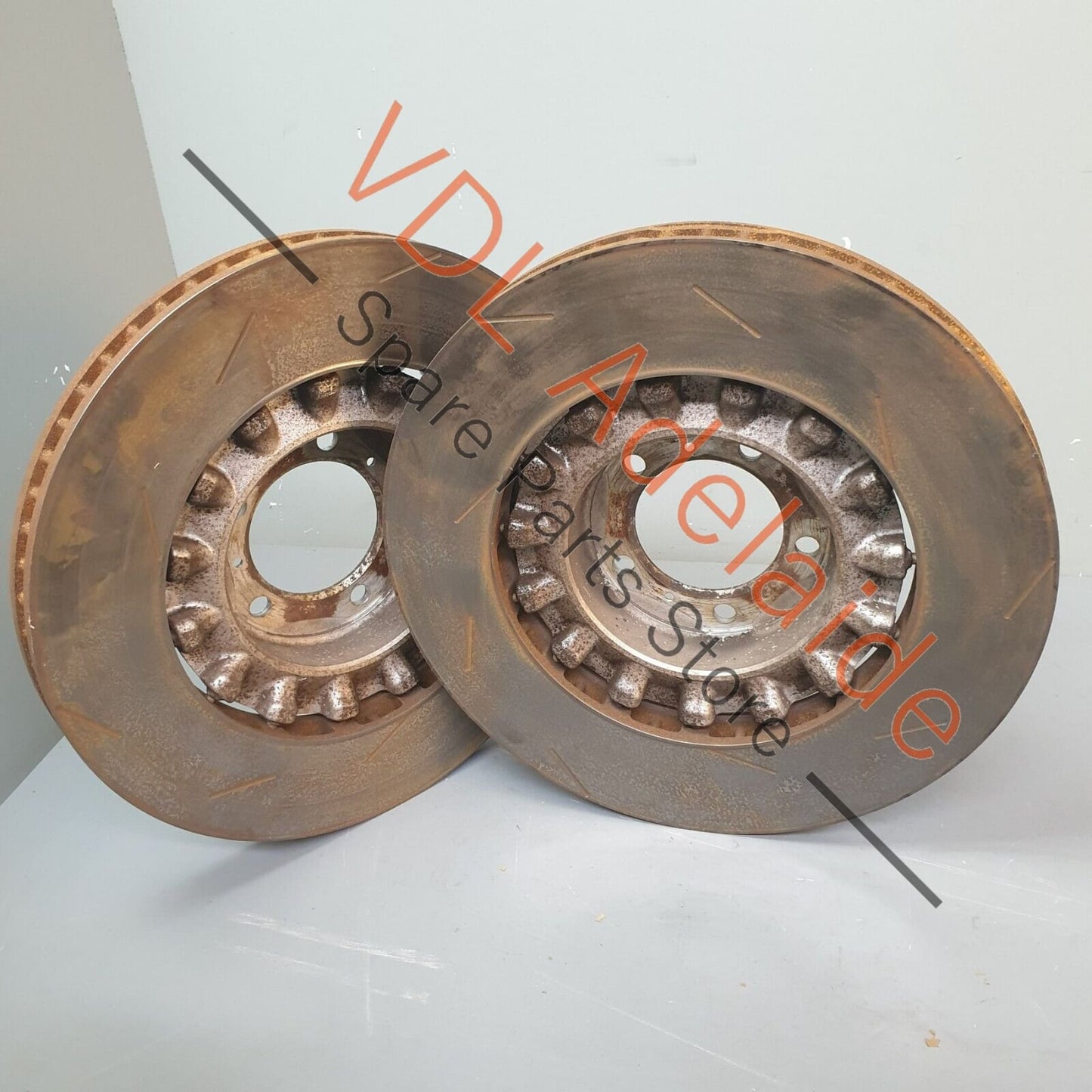 Porsche Panamera Turbo 971 Pair of Front 410mm Brake Disc Rotors Slotted
