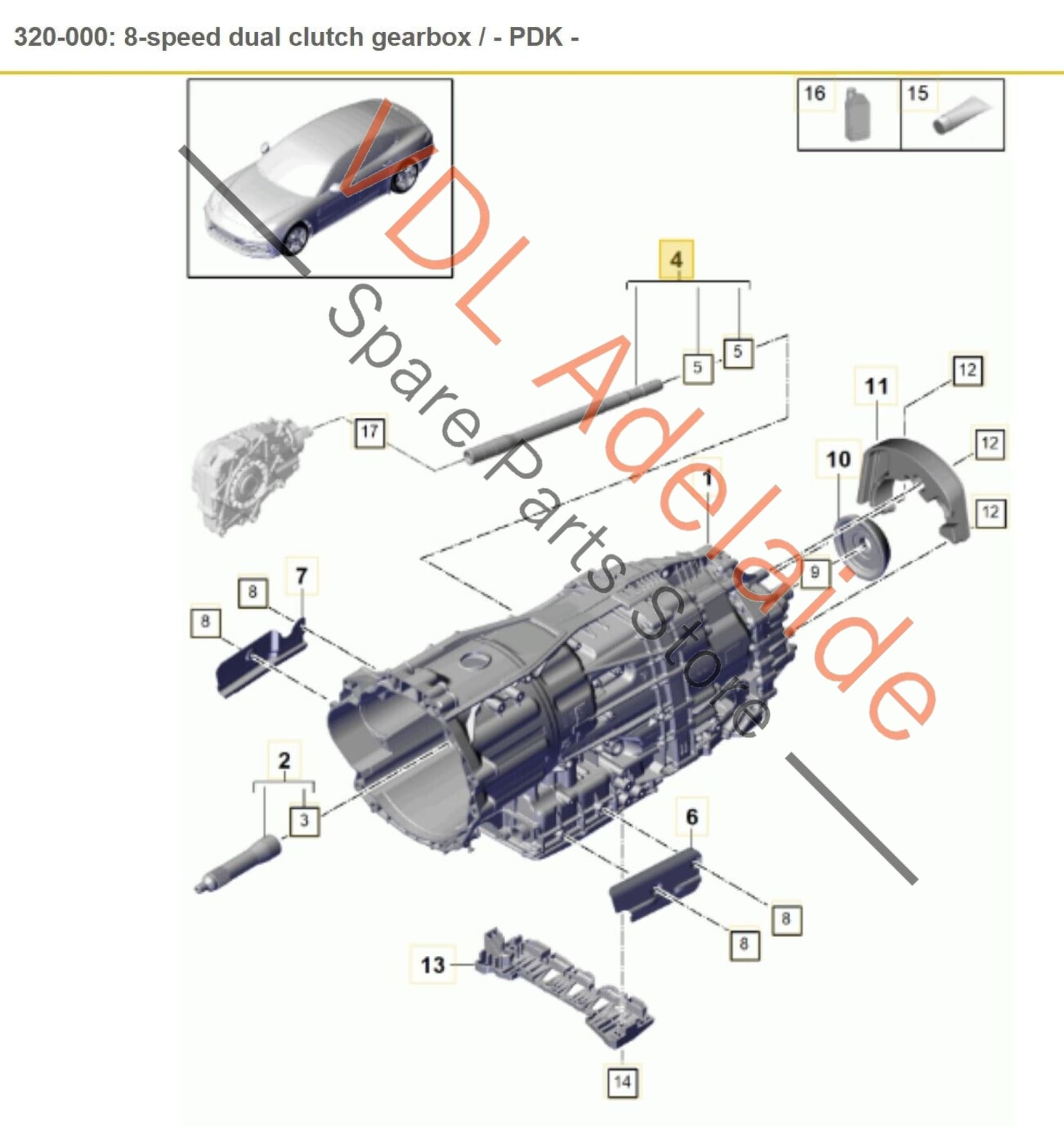 Porsche Panamera Turbo 971 Transmission Connecting Shaft 9A730720300