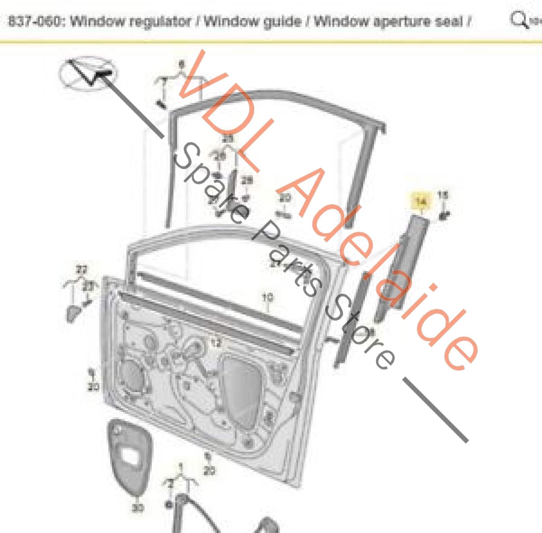 VW Golf GTi Mk7 Front Left Exterior Trim for Door Window Frame 5G4837889B 5G4837889B