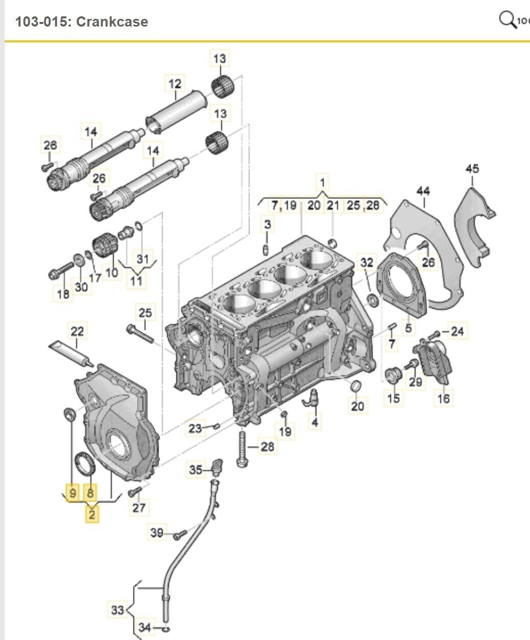 Genuine Audi Volkswagen VW Timing Cover 1.8 2.0 TFSI 06K109210AF 06K109210AE