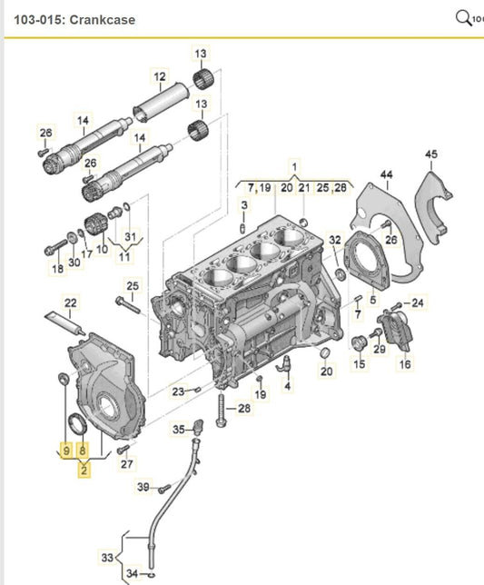 Genuine Audi Volkswagen VW Timing Cover 1.8 2.0 TFSI 06K109210AF 06K109210AE