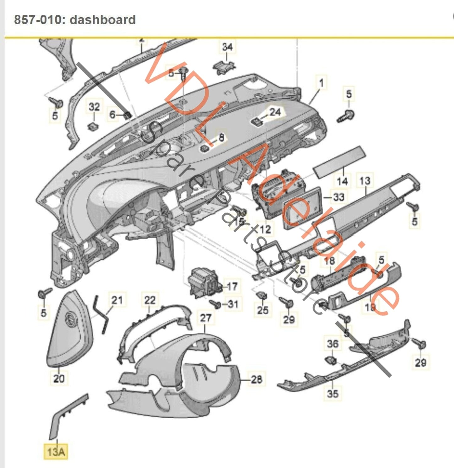 Audi A8 4H Wood Grain Dashboard Trim Panel for Drivers Side Vent 4H2857212E GK4 4H2857212E