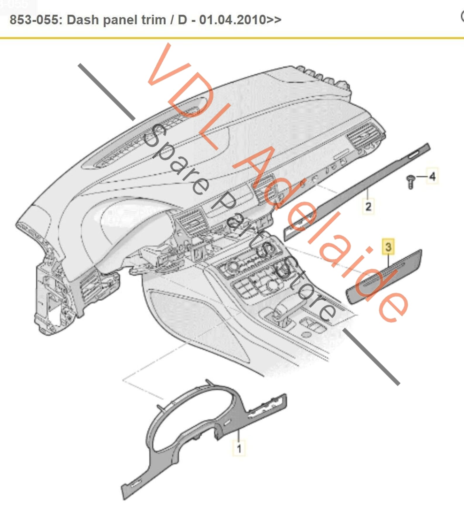 Audi A8 4H Leather Trim Panel for MMI Screen Dash 4H0853190 Picco brown 4H0853190ADP3