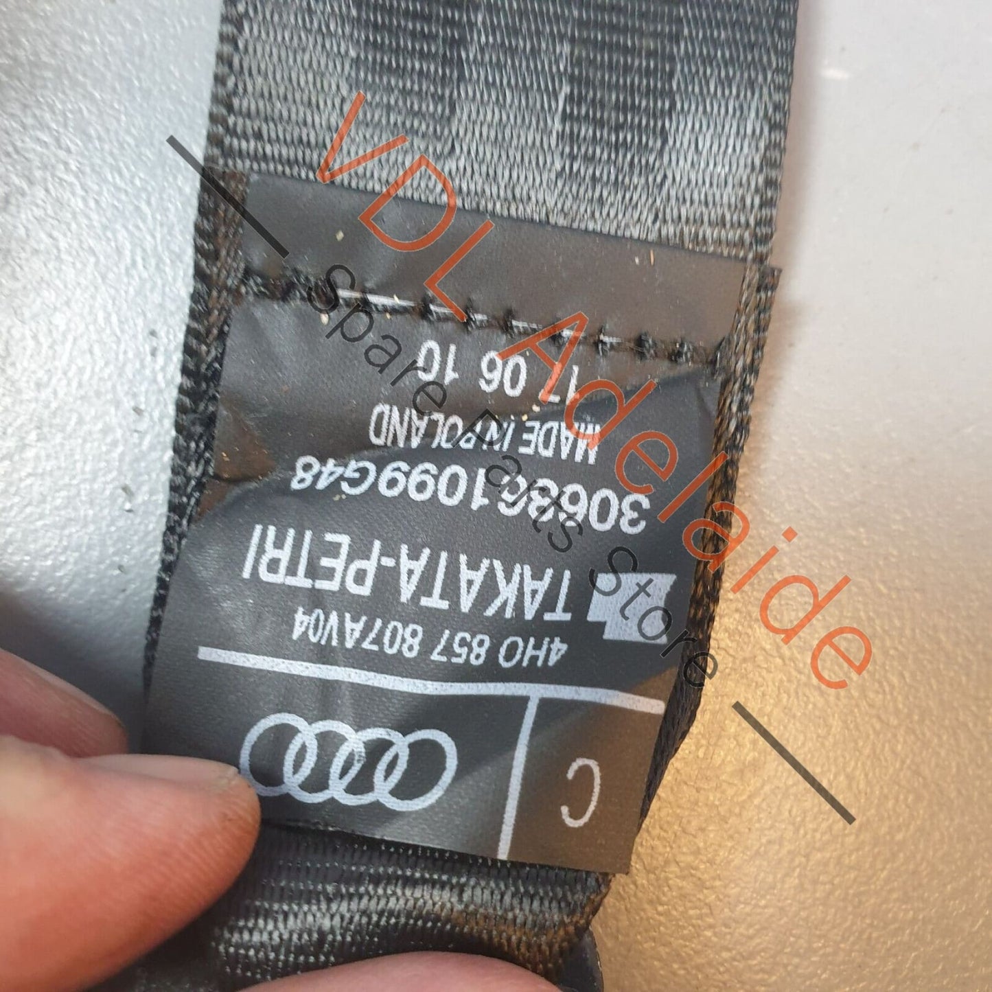 Audi A8 4H Rear Centre Middle Passenger Seatbelt Back Seat 4H0857807A