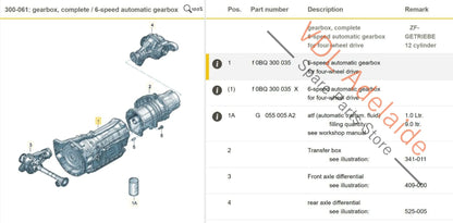 Audi Q7 6.0 V12 6 Speed Auto Automatic Transmission Gearbox GETRIEBE KMT 0BQ300035