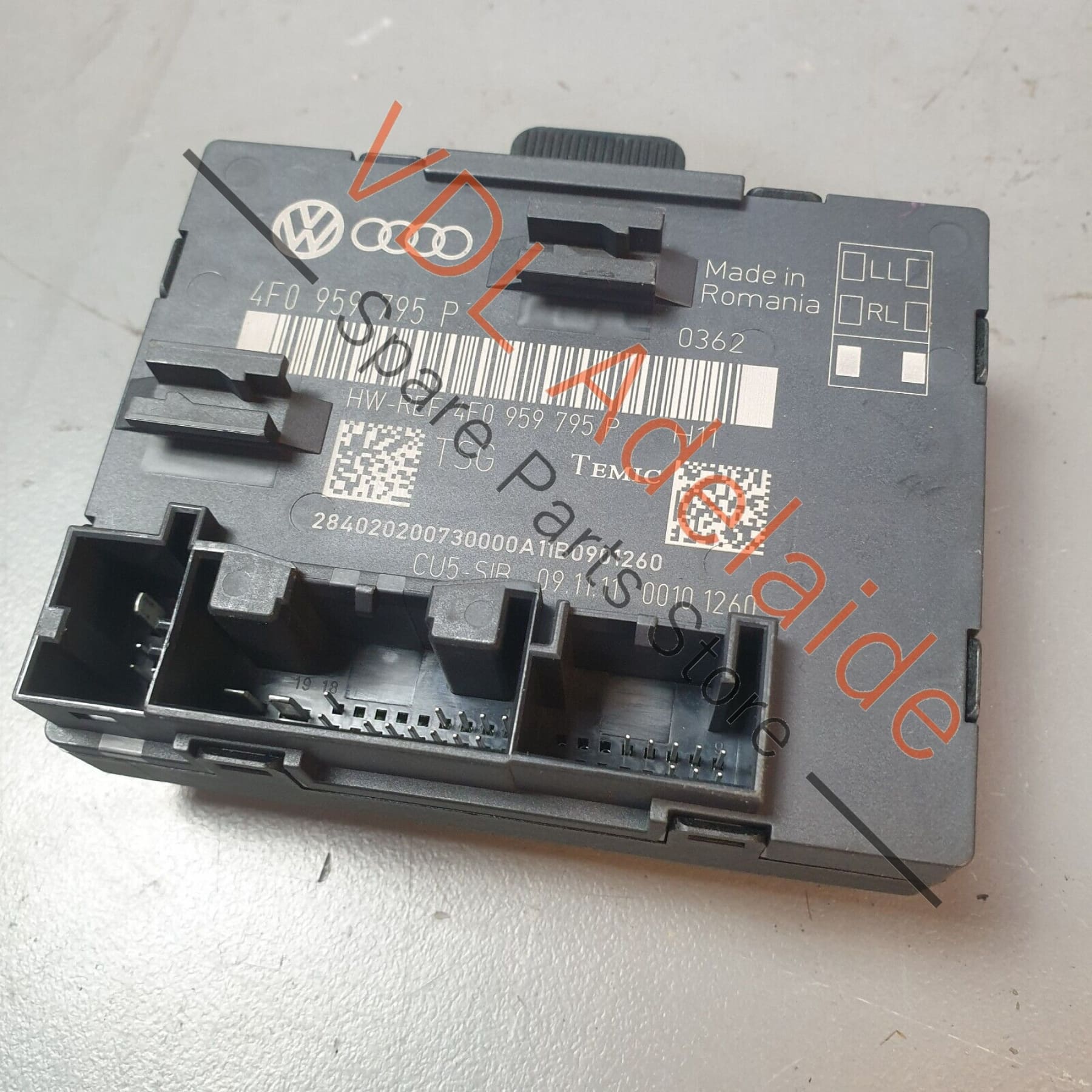 Audi Q7 6.0L V12 4L Rear Door Control Unit Module 4F0959795P Suits Left or Right 4F0959795P