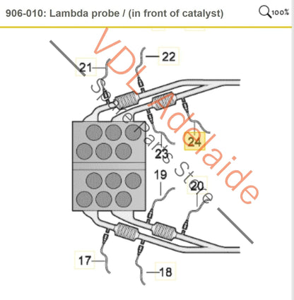 VW R36 Passat 3C B6 Rear Right After Cat Lambda Probe Oxygen Sensor 022906262BR 022906262BR