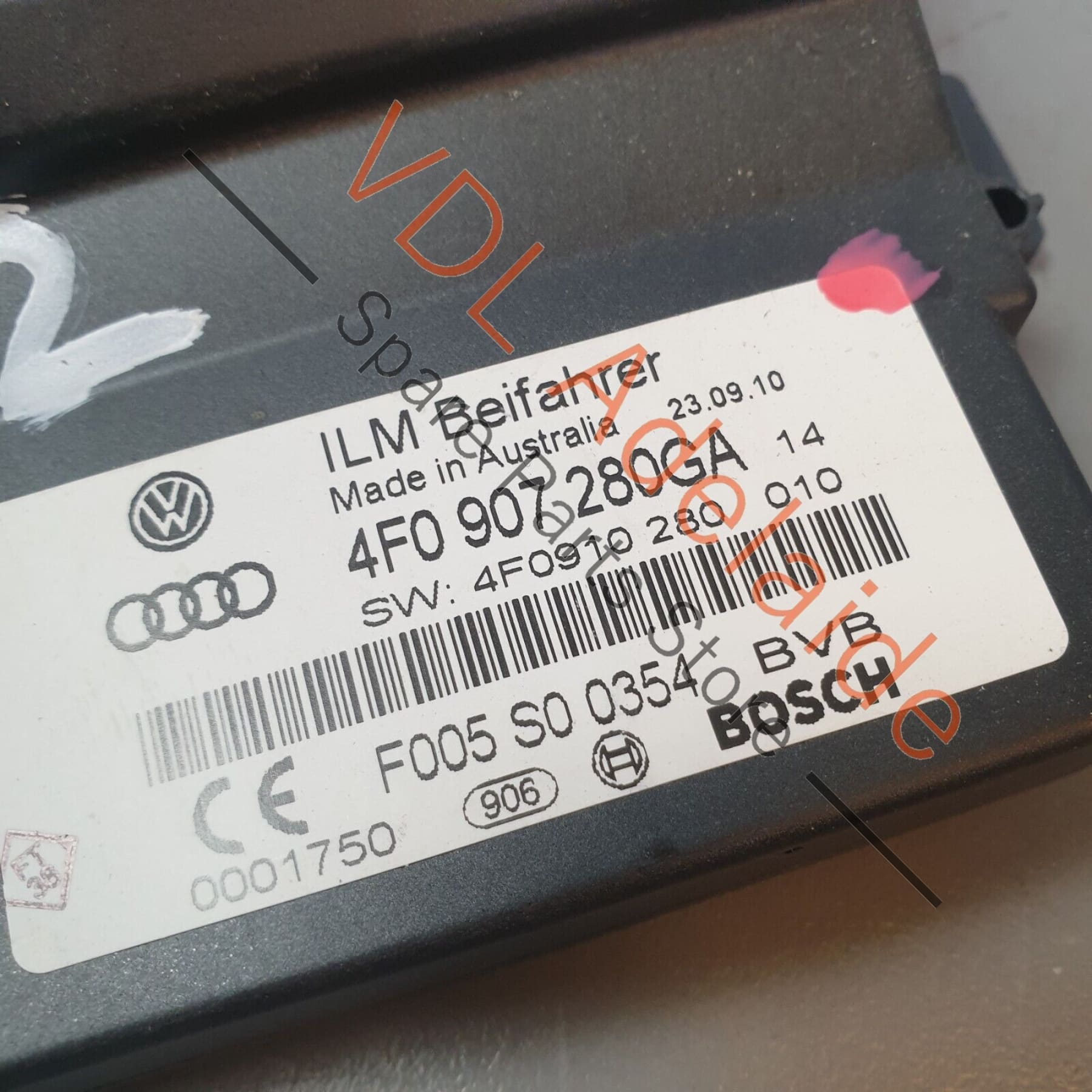 Audi Q7 6.0L V12 4L Onboard Power Supply Control Unit 4F0907280GA 4F0907280GA