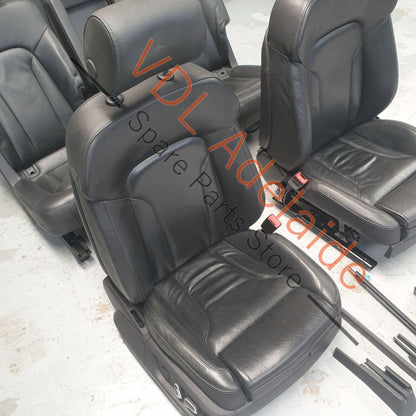 Audi Q7 6.0L V12 4L Front & Rear Seat Set Black VERANO Leather 