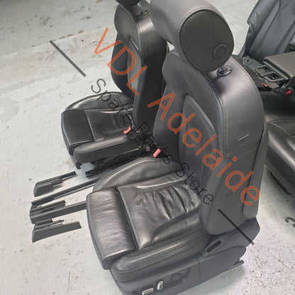 Audi Q7 6.0L V12 4L Front & Rear Seat Set Black VERANO Leather 