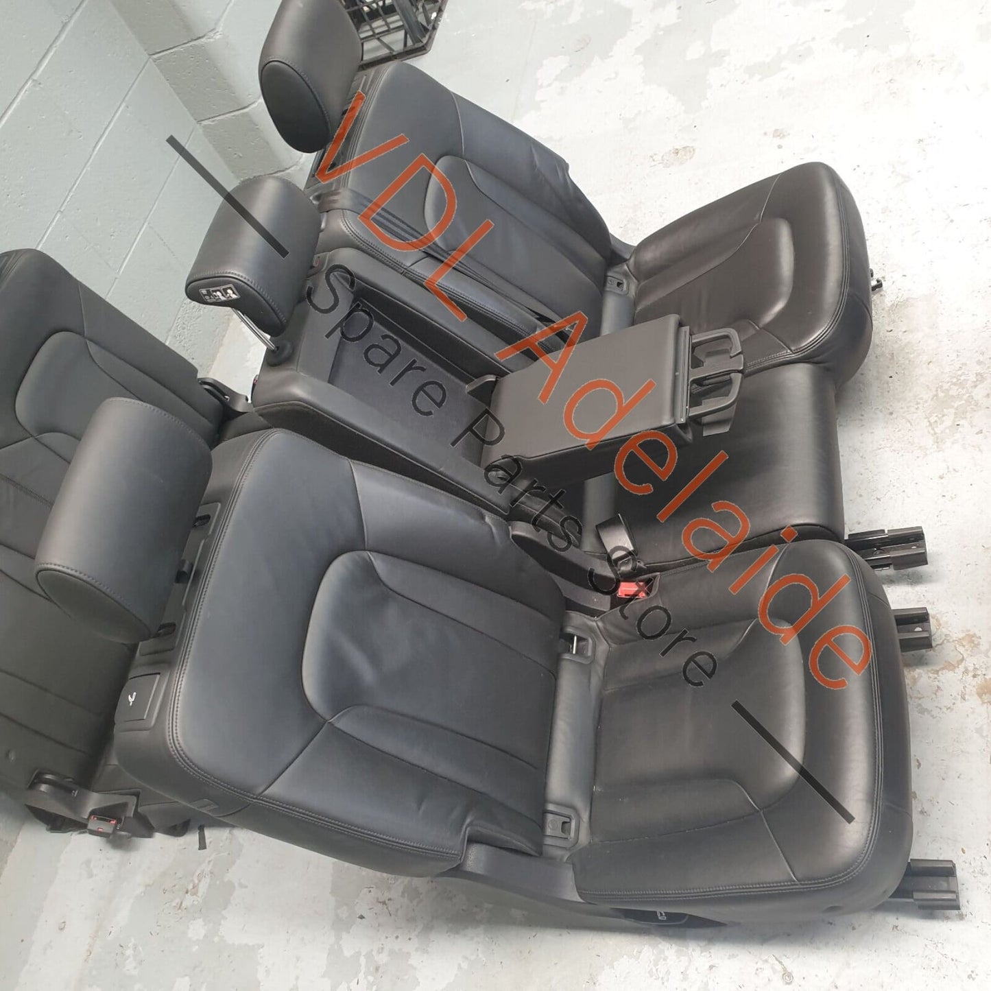 Audi Q7 6.0L V12 4L Front & Rear Seat Set Black VERANO Leather 