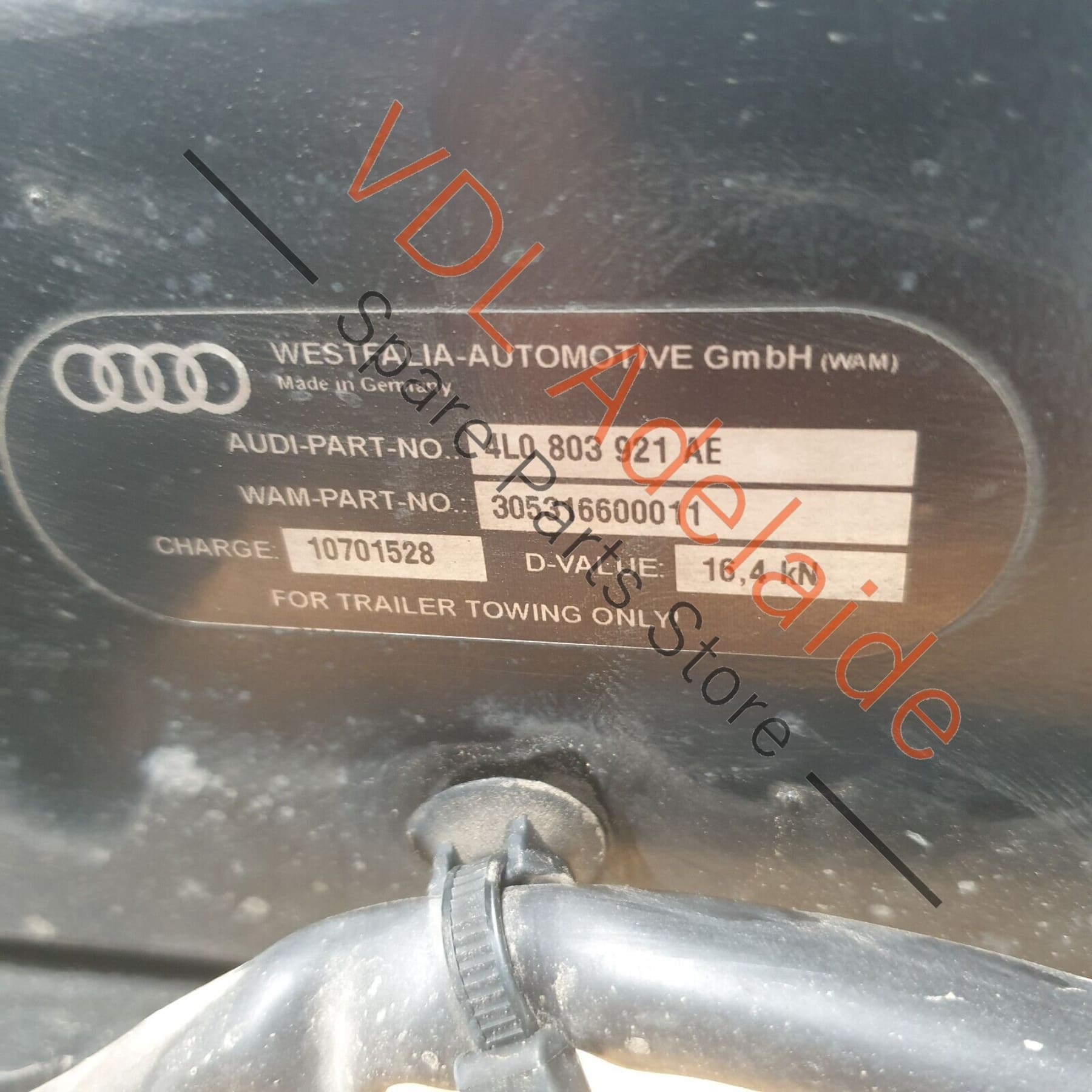 Genuine OEM Audi Q7 6.0L V12 4L Tow Bar 3500kg 3.5T Incl Wiring 4L0803921AE