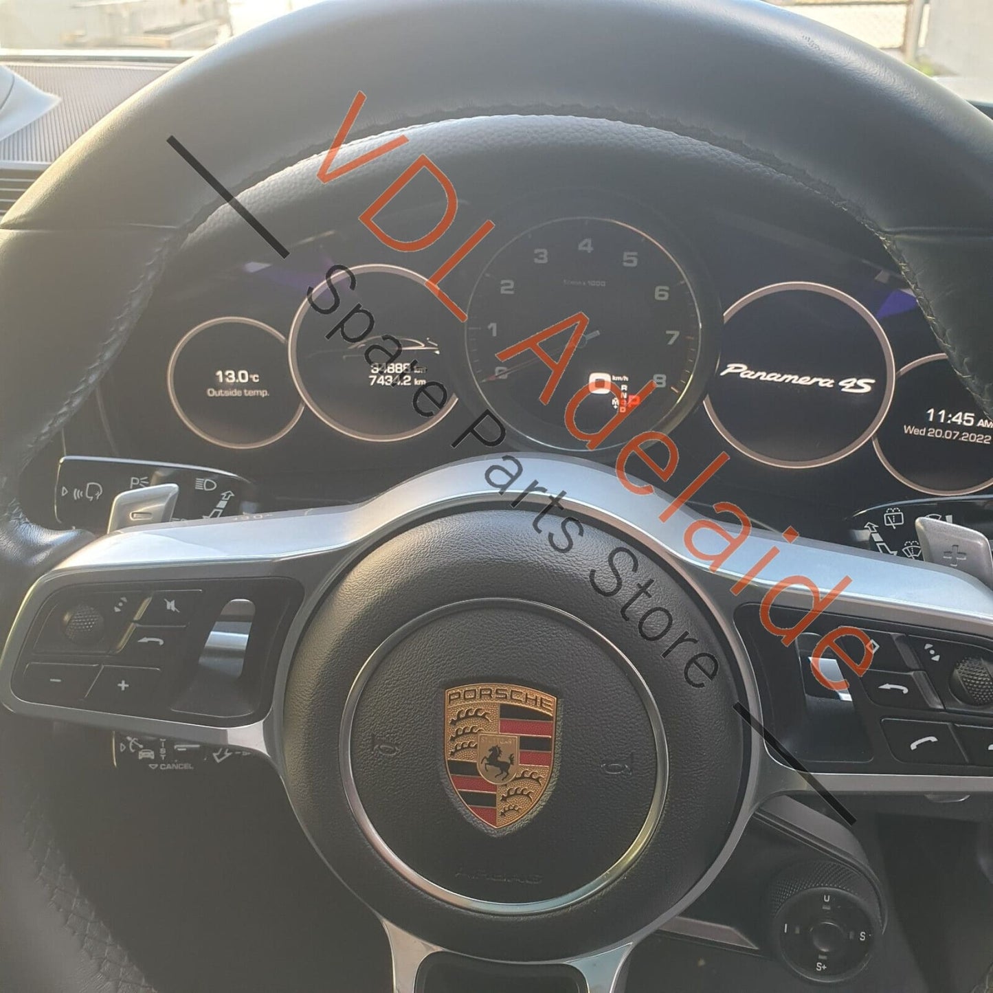 Porsche Panamera 971 Switch for Seat Backrest Release High-Gloss Black 974959873