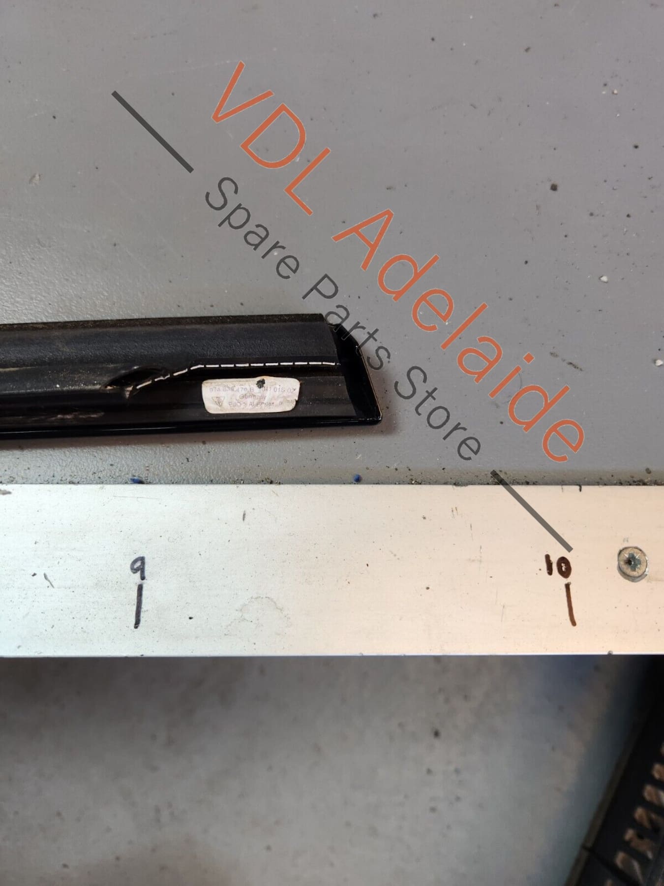 Porsche Panamera 971 Rear Right Window Slot Seal Door Exterior Gloss Black